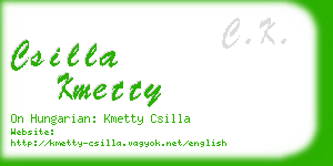 csilla kmetty business card